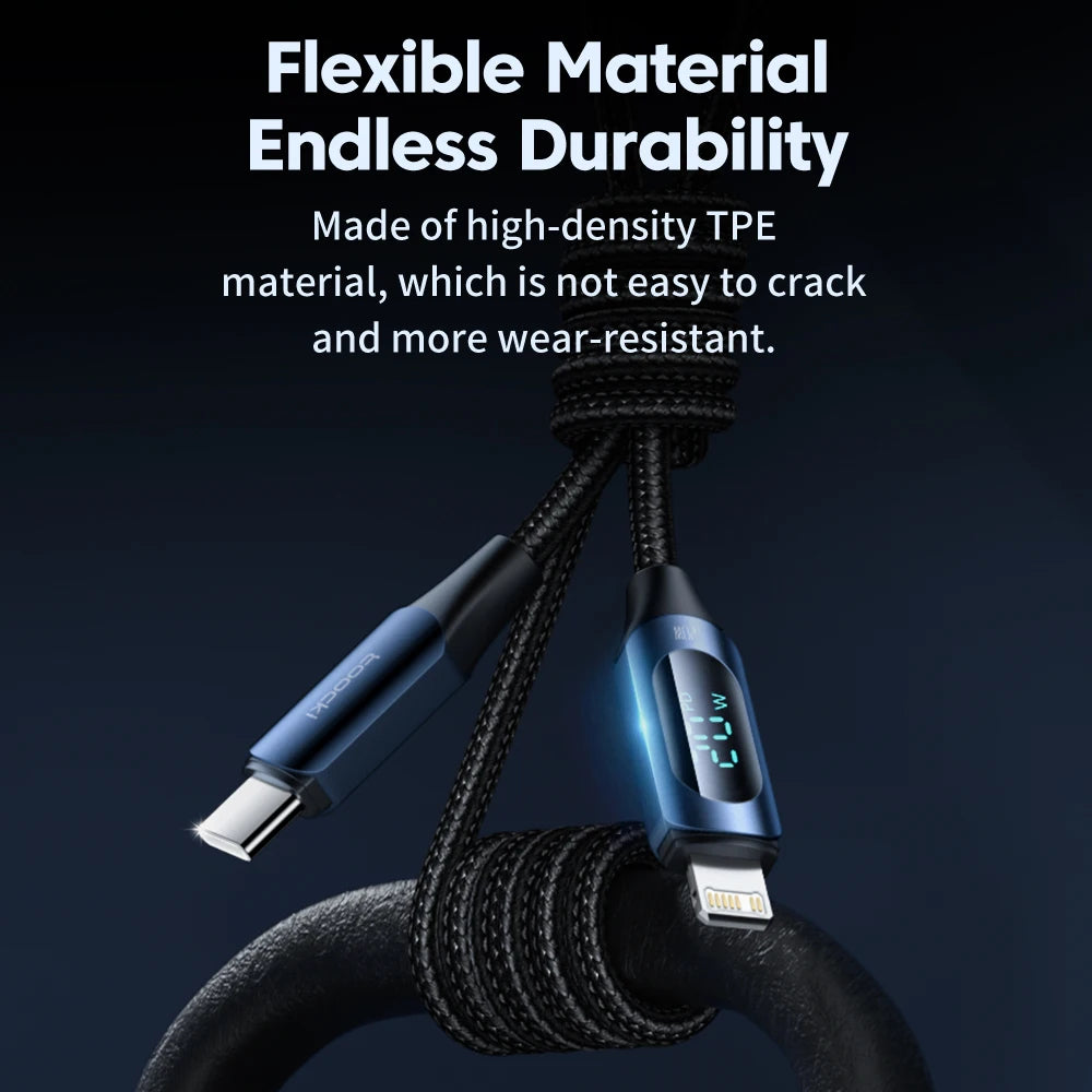 Toocki USB C Type C Cable For iPhone 14 13 12 11 Pro Max X Xr 8 7 Plus PD 20W Fast Charger Lightning Data Wire Cord For iPad 1m