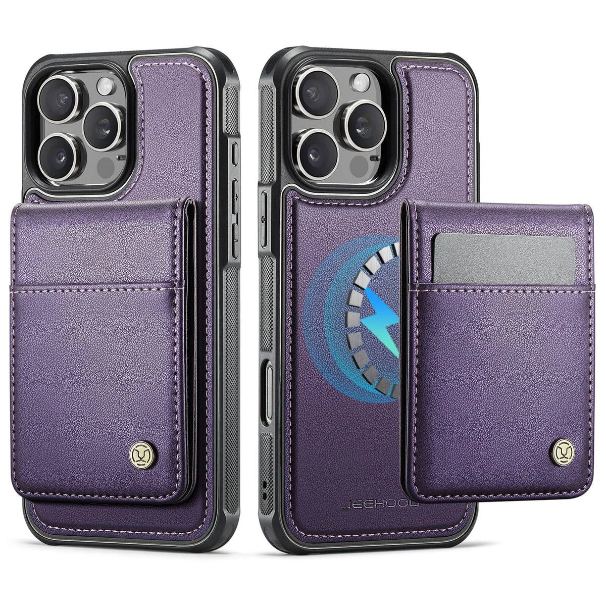 Magnetic 2 in 1 Detachable for iPhone 16/15/14 Pro Max 16 Plus Wallet Case with Card Holder,Magnetic Flip Kickstand Credit Slots