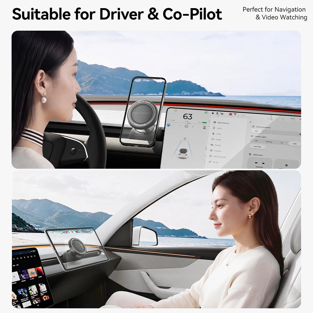YZ for New Tesla Model 3 Y YL Juniper Highland Magnetic Car Phone Holder Mount LHD RHD Silicone Mount MagSafe Accessories 2026
