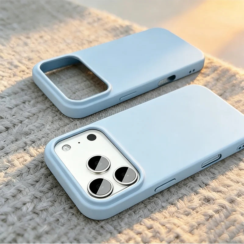 Official Original Liquid Silicone Phone Case for iPhone 18 Pro Max 17 16 15 11 12 14 13 18 Pro Max Shockproof Flannel Full Cover