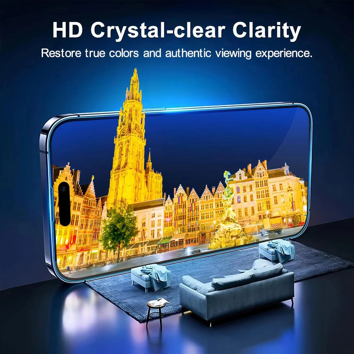 1-4PCS HD Screen Protector Film For iPhone 18 16 13 17 11 12 14 15 Pro Max Air 6 7 8 Plus X XR XS Max Full Cover Tempered Glass