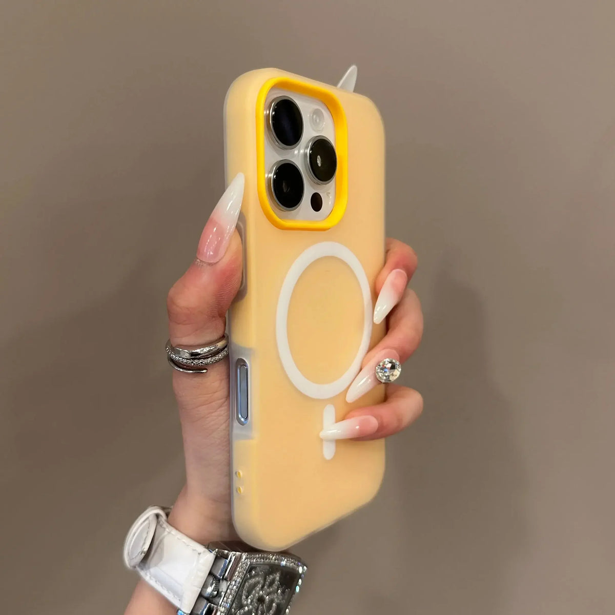 Luxury Candy Color 2 IN 1 For Magsafe Case for iPhone 16 15 14 13 12 17 18 Pro Max Magnetic Wireless Charge Clear Matte Cover