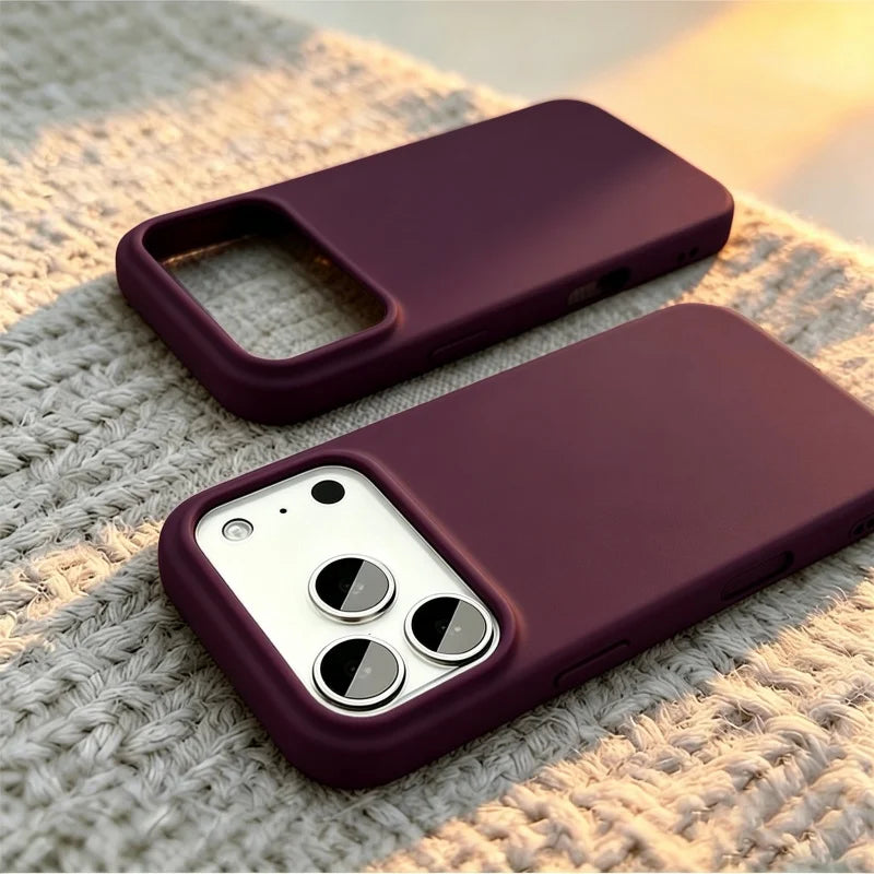 Official Original Liquid Silicone Phone Case for iPhone 18 Pro Max 17 16 15 11 12 14 13 18 Pro Max Shockproof Flannel Full Cover