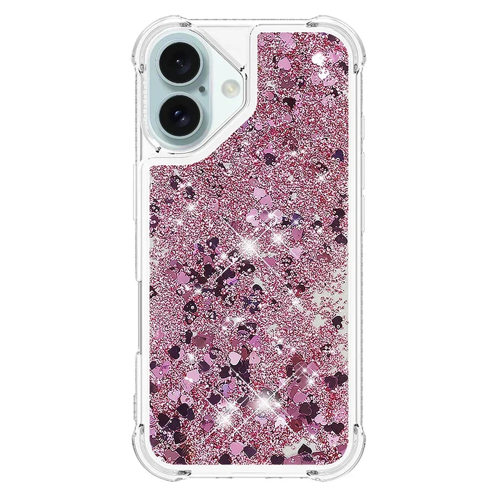 Bling Moving Liquid Floating Sparkle Colorful Glitter TPU Protective Case For Google Pixel 9 Pro XL 8 9A 8A 7A Waterfall Cover