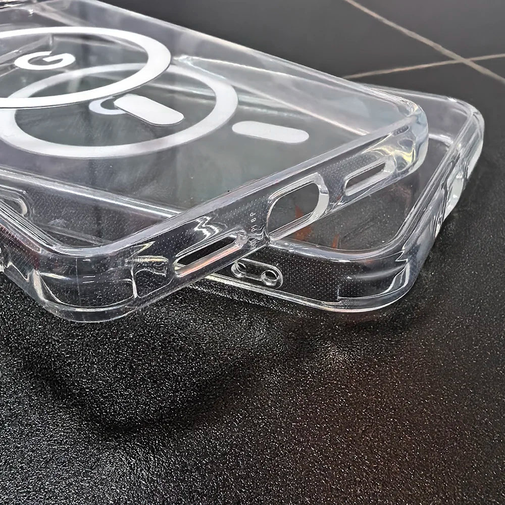 Simple Transparent Wireless Charging Slim Case For Google Pixel 10 9 Pro XL 8 7 6 A Pro Acrylic Shockproof Fall Prevention Cover