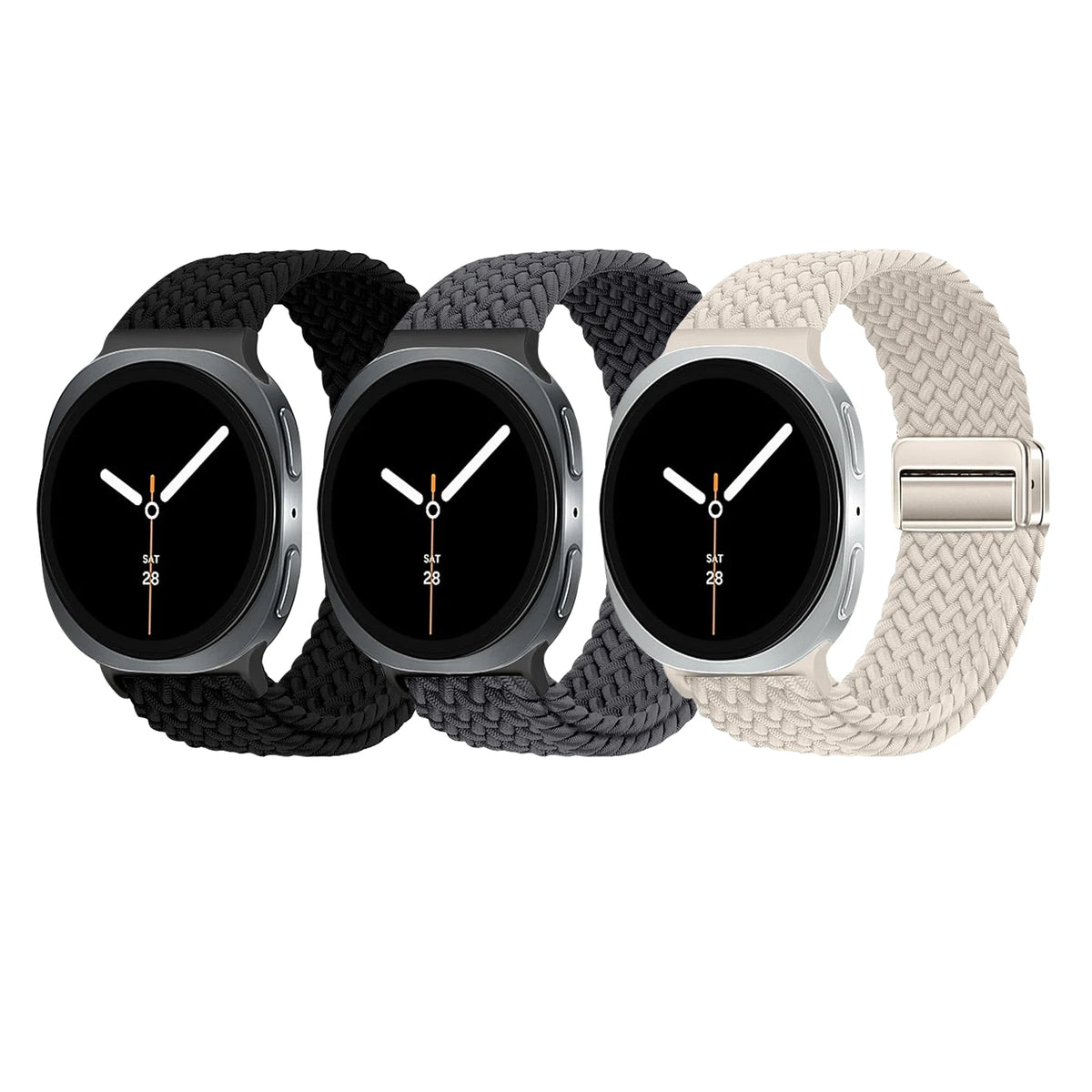 Magnetic Braided Band For Samsung Galaxy Watch 9 8 Strap 44mm 40mm Nylon Bracelet Correa Belt Galaxy Watch 8 Classic 46mm