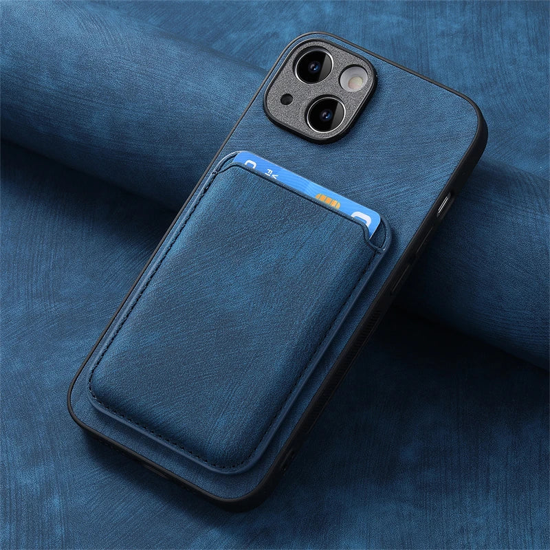 2 in 1 Detachable Magnetic Card Slot Phone Case For iPhone 16 15 14 13 12 11 Pro Max Plus Mini 16E Luxury Leather Wallet Cover