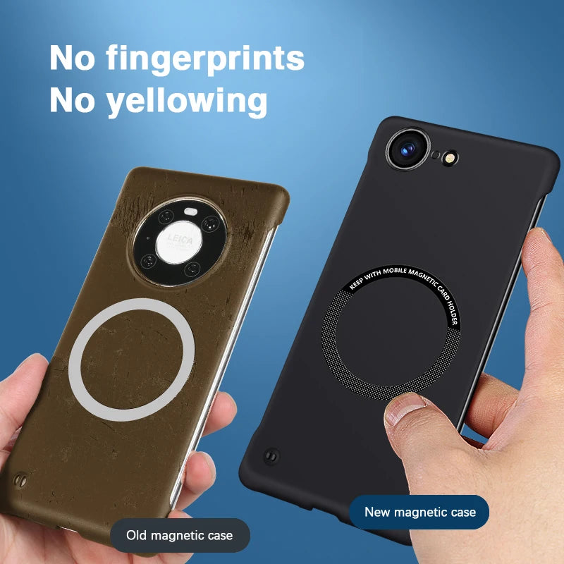 Candy Colors Slim Phone Case for iPhone 16 Pro Max Plus 16E 5G Magnetic Wireless Charging Shockproof Frameless Simple Back Cover