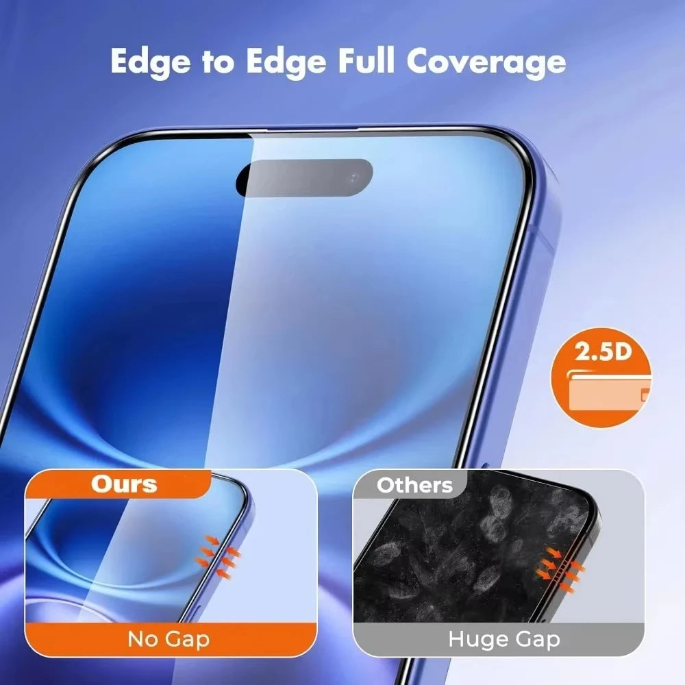 1-4PCS HD Screen Protector Film For iPhone 18 16 13 17 11 12 14 15 Pro Max Air 6 7 8 Plus X XR XS Max Full Cover Tempered Glass