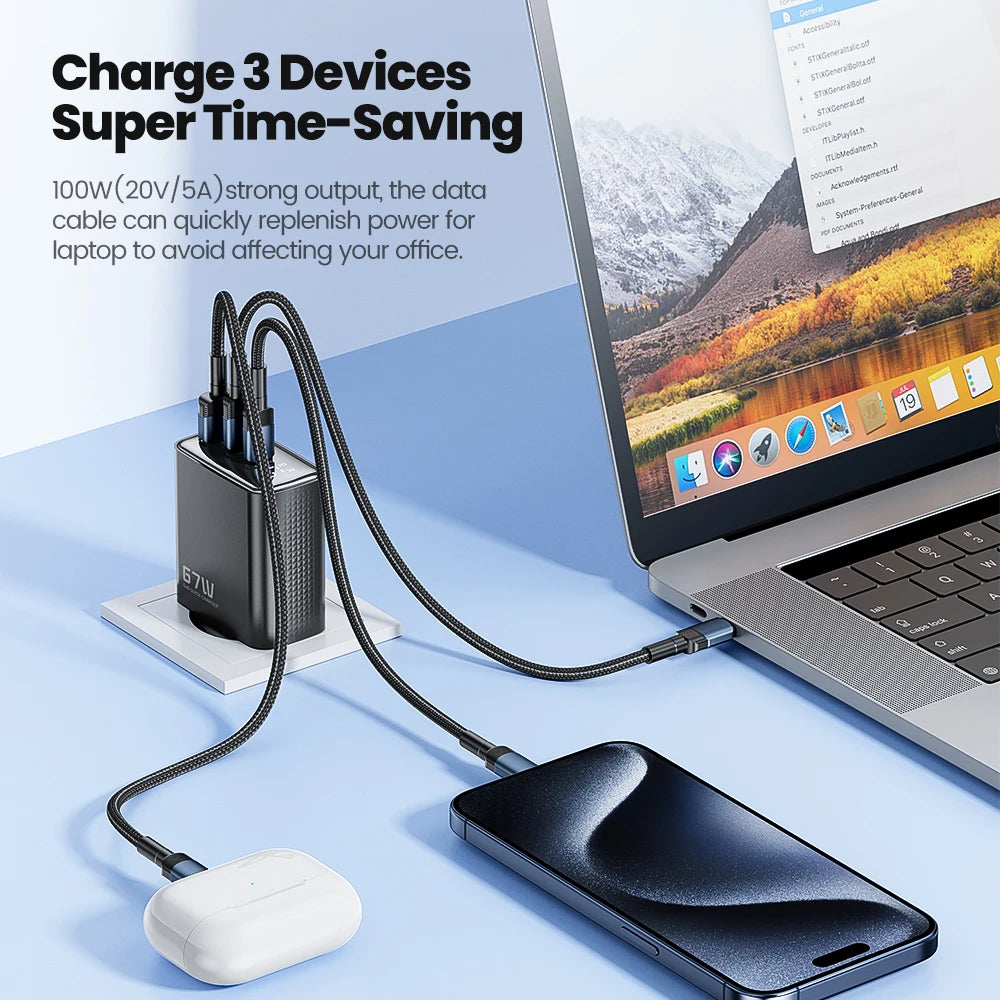 Toocki GaN USB C Charger 33W/67W Digital Display PD QC Fast Charging 40W Type C Phone Charger for iPhone 17 16 15 Samsung Xiaomi