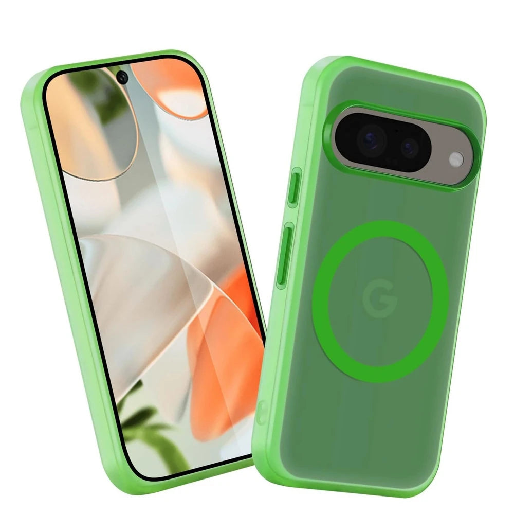 Candy Color Matte Clear Magnetic for Magsafe Case For Google Pixel 9A 8 10ProXL 8A Wireless Charge Frosted for Google 10 9Pro XL