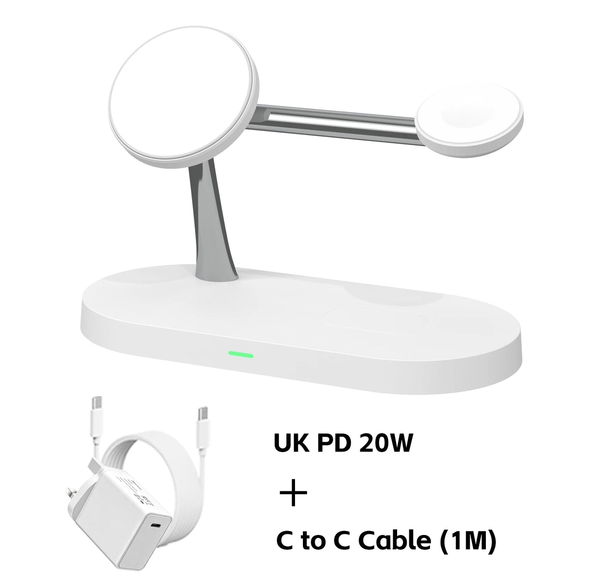3 in 1 Wireless Charger Stand Magnetic For iPhone 12-17 Fast Charging Station for Apple Watch 11 10 9 8 7 6 5 Airpods 2 3 Pro