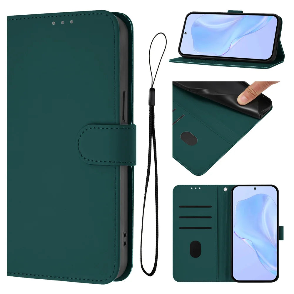 Luxury Leather Wallet Case for Samsung Galaxy S26 S24 S25 Ultra S23 Plus S24 FE S25 Edge Shockproof Bumper Flip Back Cover
