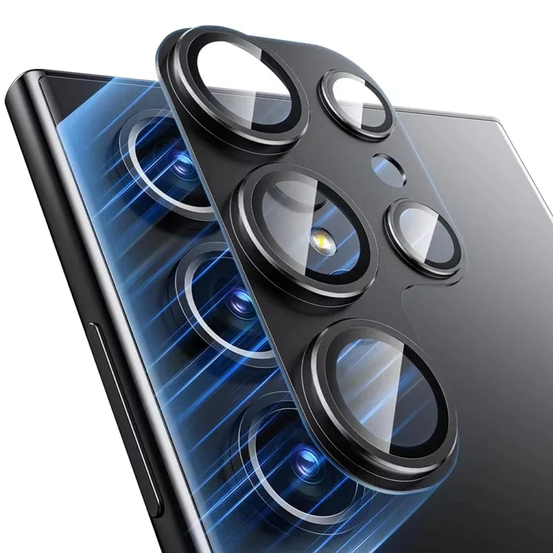 Metal Camera Lens Glass Protector For Samsung S25 S24 Ultra S23 Ultra Full Cover Lens Camera Glass For Galaxy S25 S24 S23 Plus