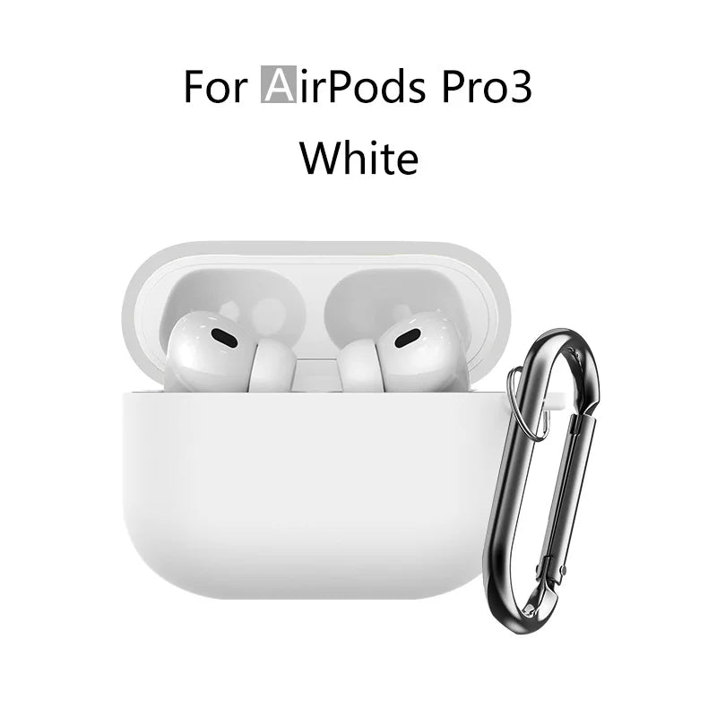 for AirPods Pro 3 2025 New Case Full Protective Soft Silicone Shockproof Case with Keychain for AirPods Pro 3 Case for Men Women