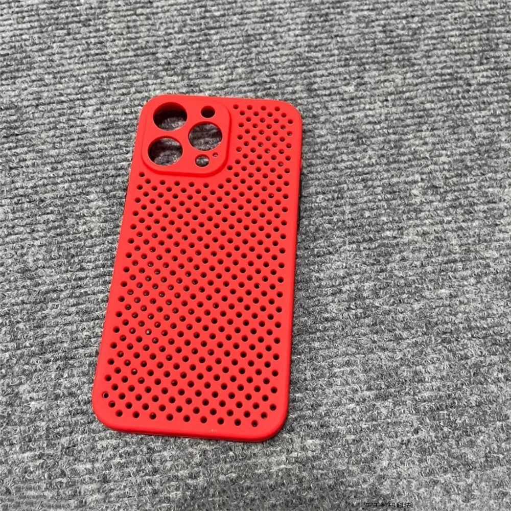 Cooling Breathable Soft Silicone Case For iPhone 17 Air 16 16E 15 14 Plus 13 12 Mini 11 Pro Max XS Max X XR Bumper Back Cover