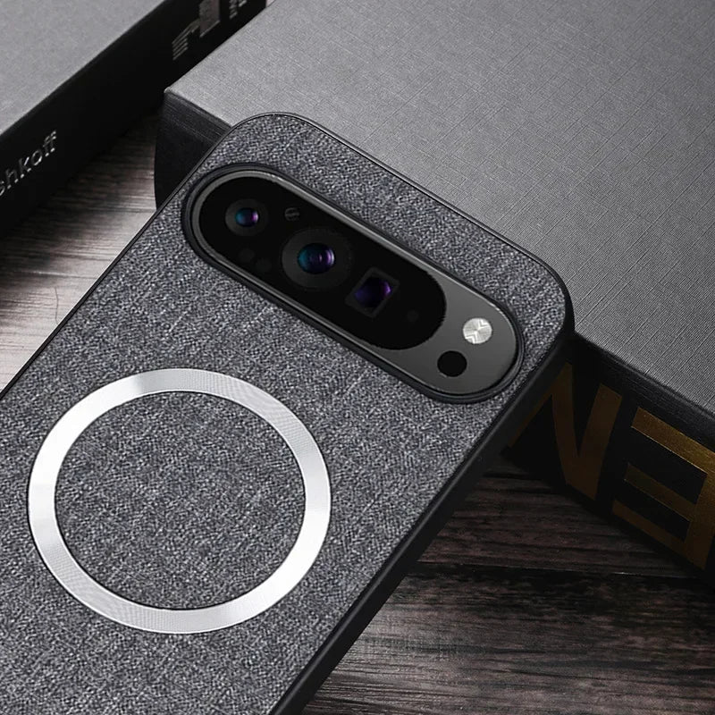 Premium Fabric Shockproof Phone Case For Google Pixel 11 10 9 8 7 Pro 10A 9A 8A 7A XL Compatible MagSafe Magnetic Charging Cover