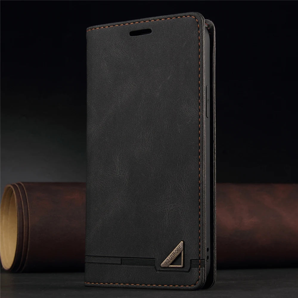 Anti theft Brush Flip Leather Case for Google Pixel 10 9 Pro XL 10A 9A 8 7 6 Pro 8A 7A Stand Card Solt Wallet Phone Etui Cover
