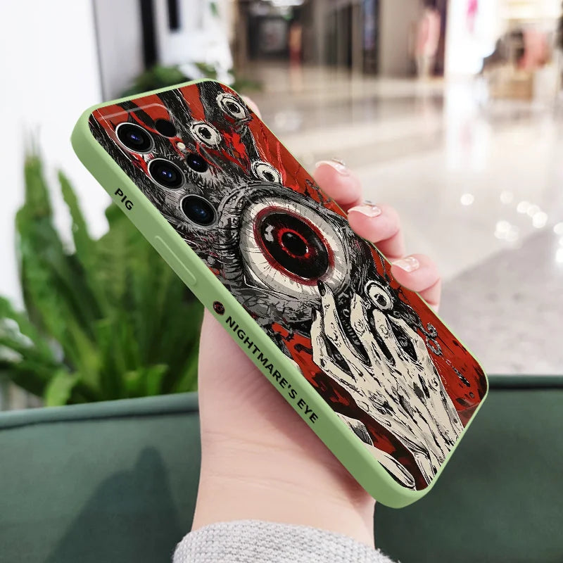 Devil Eye Phone Case For Samsung Galaxy S25 S24 S23 S22 S21 S20 S10 S10E Ultra Plus FE Note 20 Ultra Plus Cover