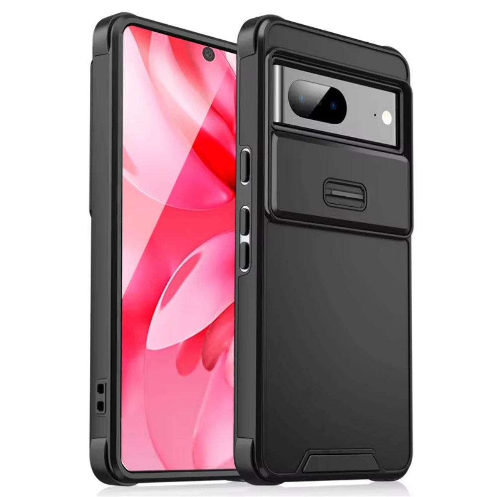 Shockproof Armor Matte Phone Case For Google Pixel 9 Pro XL 9A 8 7 Pro Slide Camera Protection Phone Cover For Pixel 8A 6A Case