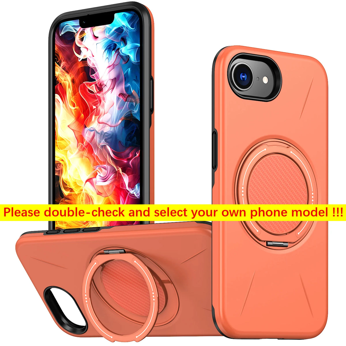 Phone Case For iPhone 17E 16E 360° Rotating Magnetic Stand Holder For Magsafe Deluxe Shockproof Bracket Covers Armor Fundas