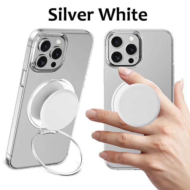 Grippopso Mobile Phone Finger Holder Socket Magnetic Cell Phone Grip Stand Finger Ring Kickstand Rotation Universal Phone Stand