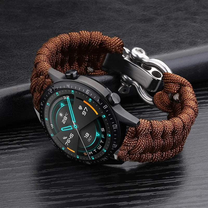 20mm 22mm 24mm Weave Nylon Sport Watch Strap for Men Women Universal Watch Band Bracelet Accessories with Tool