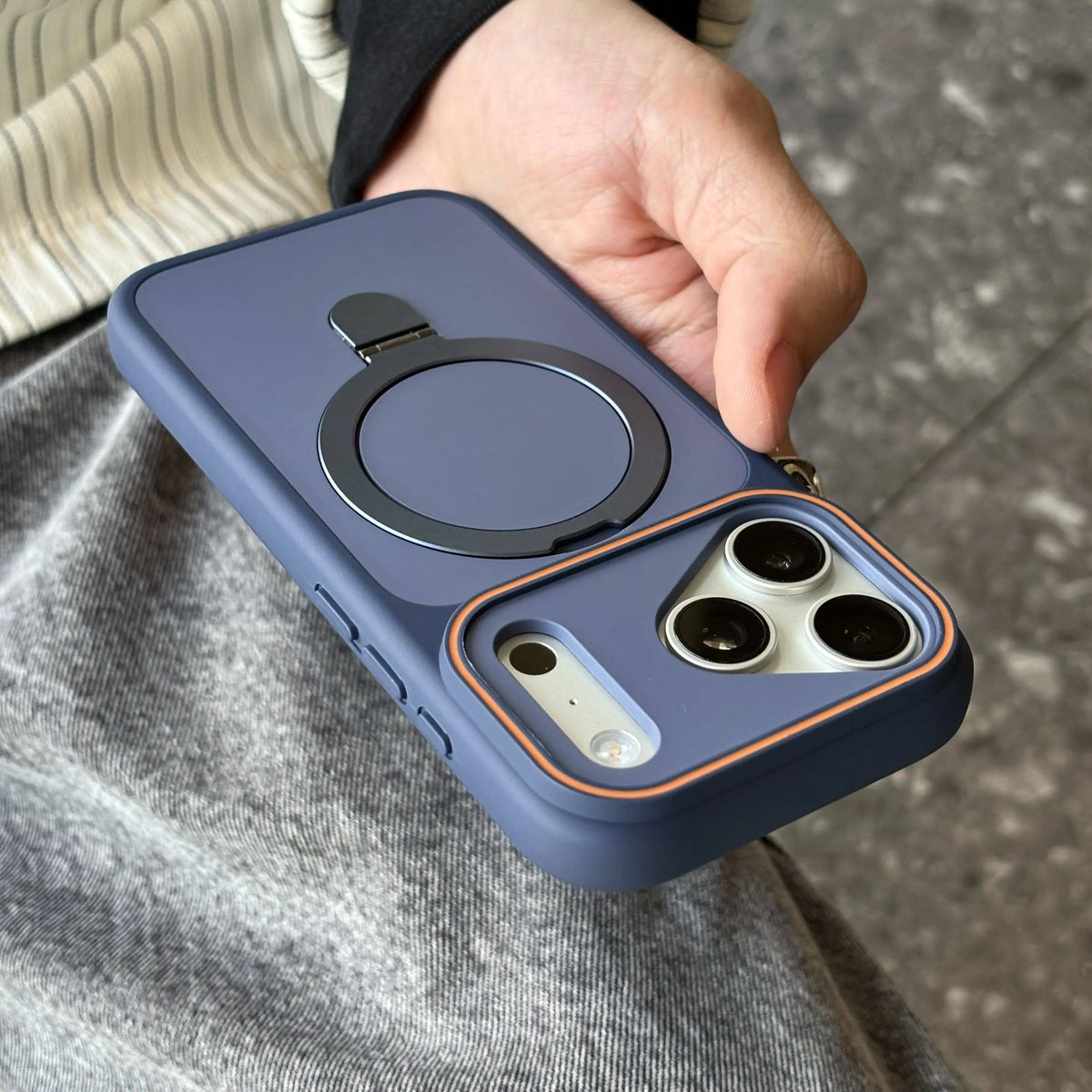 Shockproof Bumper Matte Kickstand Holder Case for iPhone 17 Air 16 14 15 Plus 13 12 11 Pro Max For Magsafe Magnetic Armor Cover