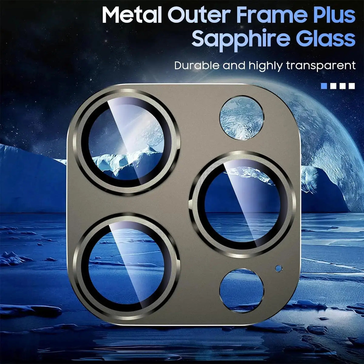 3D Full Metal Camera Lens Protector Tempered Glass Protector For iPhone 16 15 14 Pro Max Plus Camera Lens Protector Glass Cover