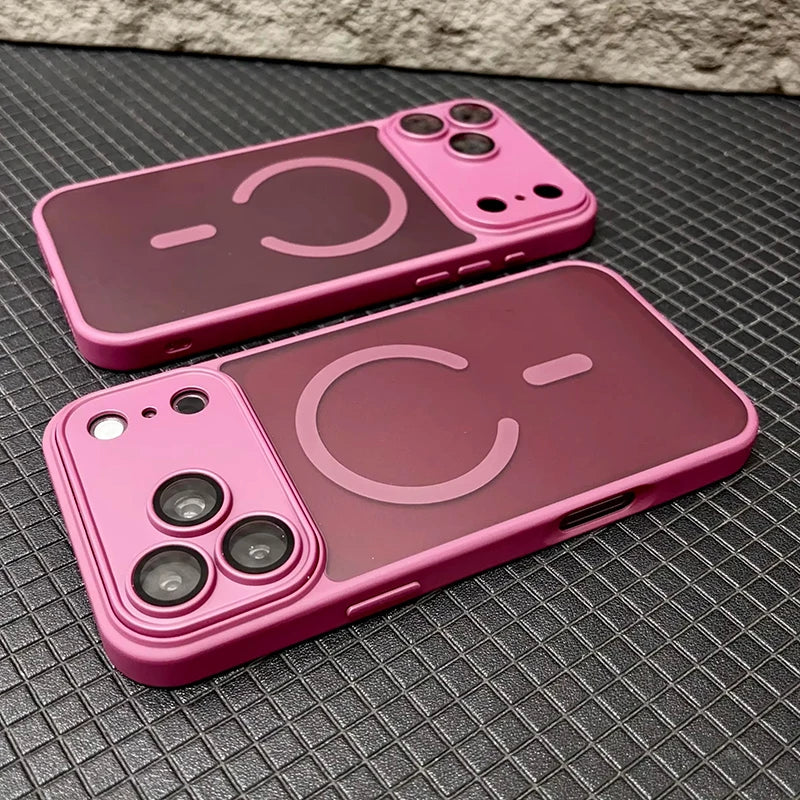 For MagSafe Wireless Charging Magnetic Case For iPhone 16 15 16E 14 13 12 11 Pro Max Luxury Matte Translucent Shockproof Cover