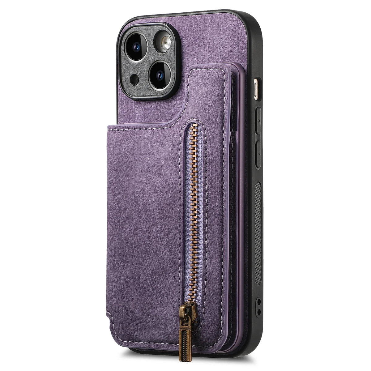 Zipper Card Solt Wallet Leather Case For iPhone 16 Pro Max 17 Air 15 14 Plus 13 12 11 Se2022 Pocket Magnetic Double Buckle Cover