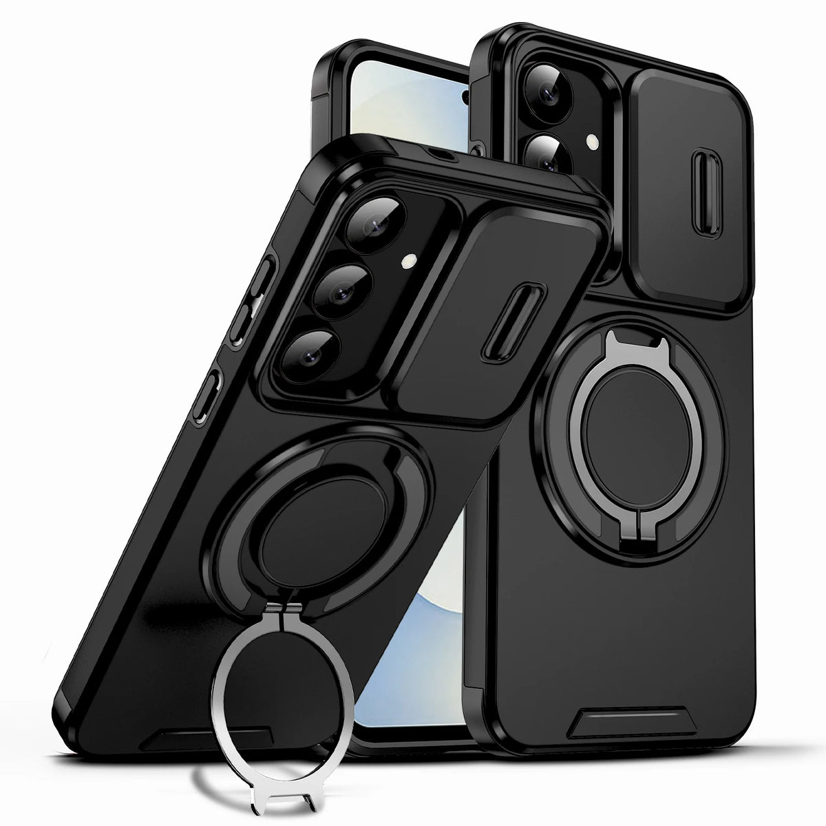 Slide Cap Cover Case For Samsung Galaxy A57 A37 A27 A17 A18 A56 A36 A26 A16 A55 A35 A15 A54 5G 4G S26 S25 S24 S23 FE Plus Stand