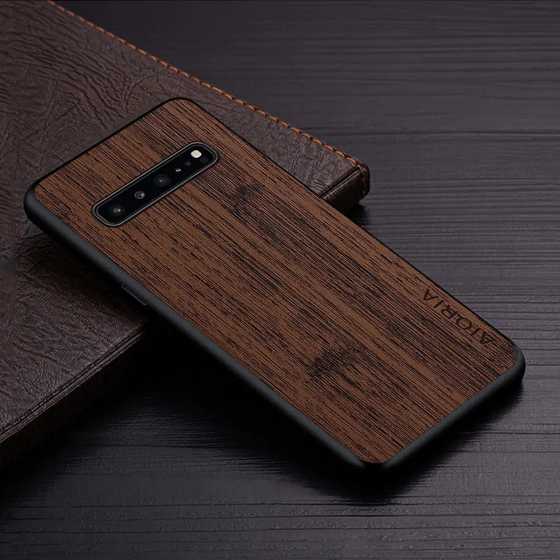 Case for Samsung Galaxy S10 Plus Lite S10E 5G Funda Bamboo Wood Pattern Leather Cover Luxury Coque for Galaxy S10 Plus Case Capa
