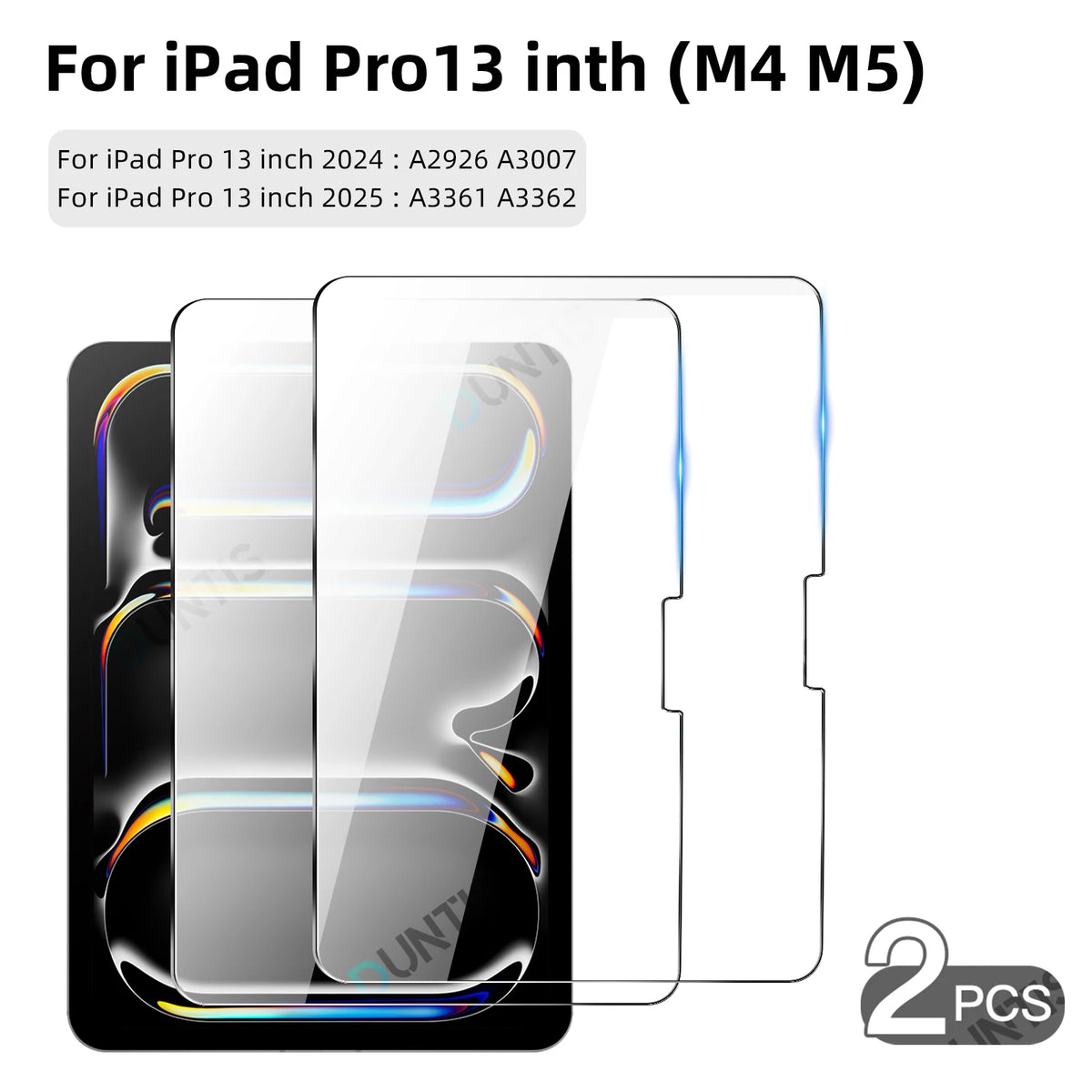 2Pcs Tempered Glass Screen Protector For iPad Pro Air 13 11 12.9 2025 M5 M4 M3 M2 Air 5 4 10th 9th Generation Mini 6 7 HD Film