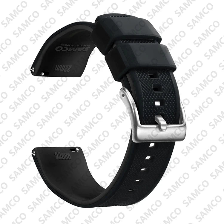Quick Release Rubber Watch Strap Silicone Watch Band 18mm 20mm 22mm Huawei ,Samsung Galaxy, Garmin, Watch Replacement Watchband