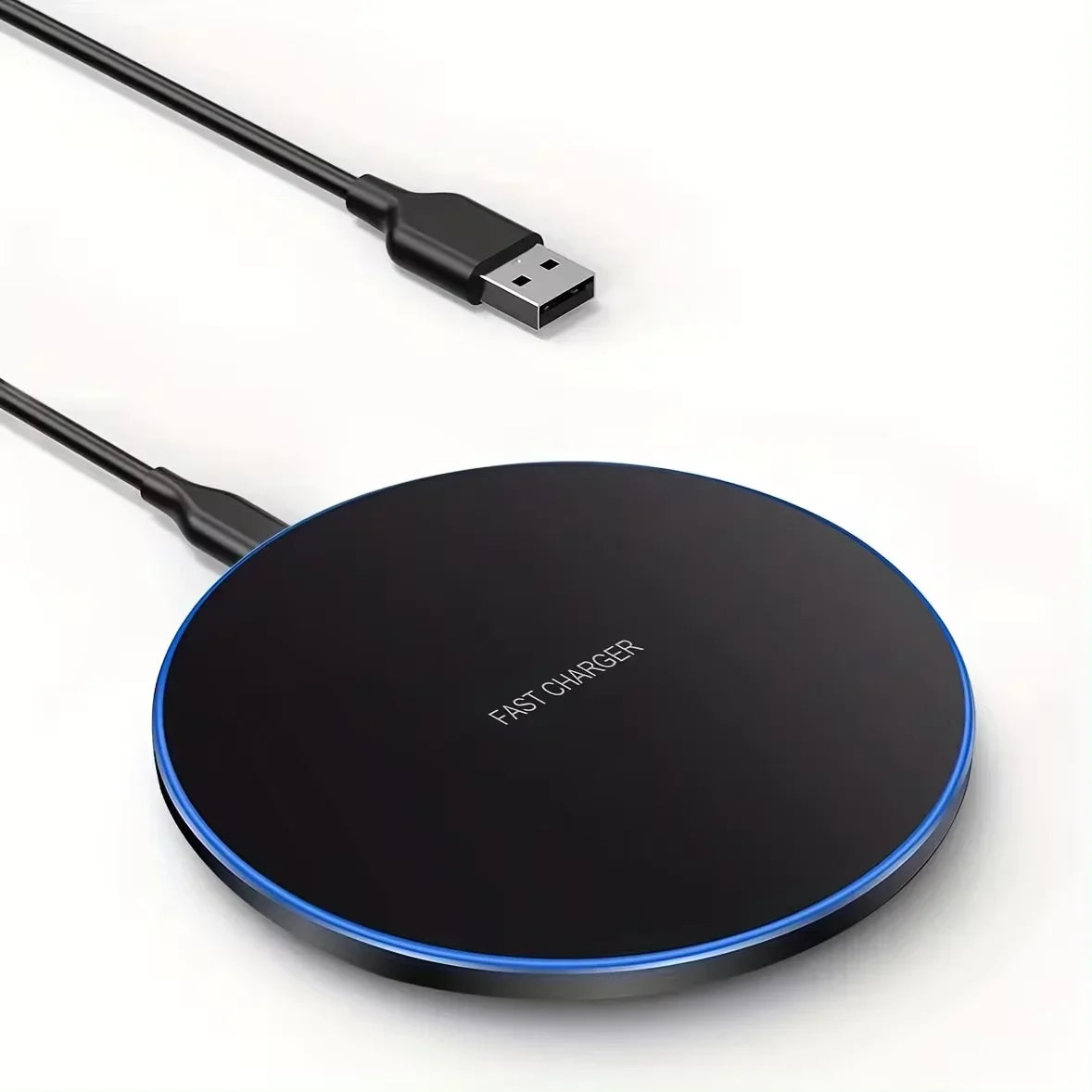 15W Desktop LED Wireless Charger Pad Phone Holder For iPhone 17 16 15 14 13 Pro Max Samsung Xiaomi Induction Fast Charging Stand