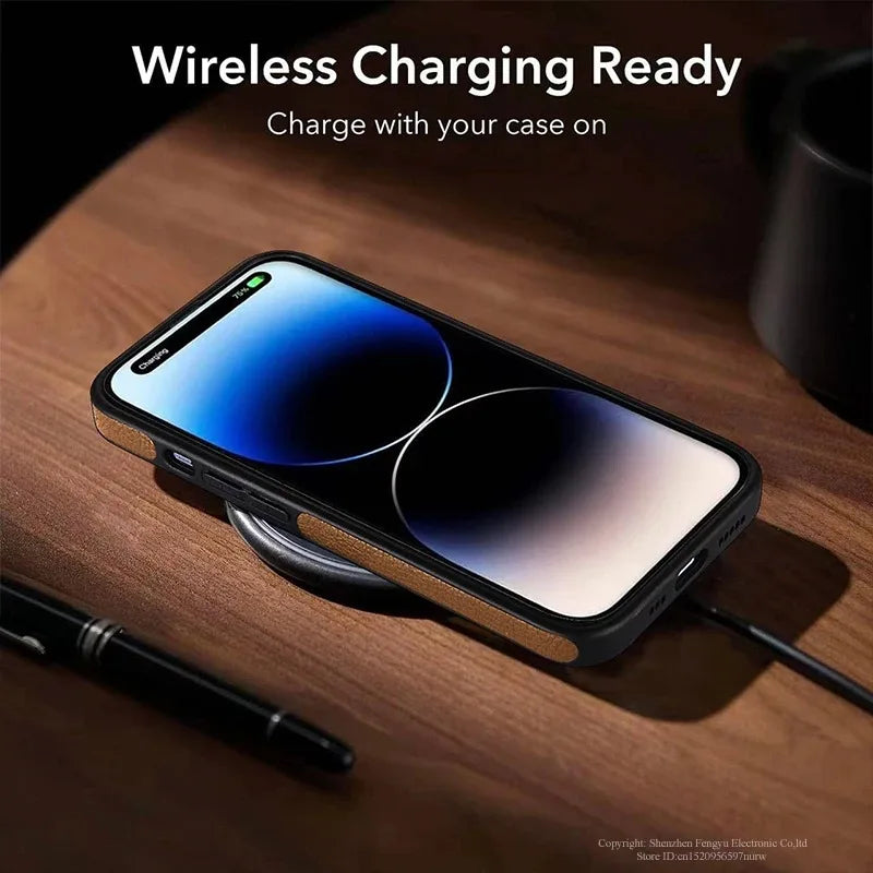 PU Leather Phone Case with Kickstand for iPhone 17 16 15 Pro Max 14 Plus 13 12 11 Mini Soft Grip Luxury Back Cover with Stand