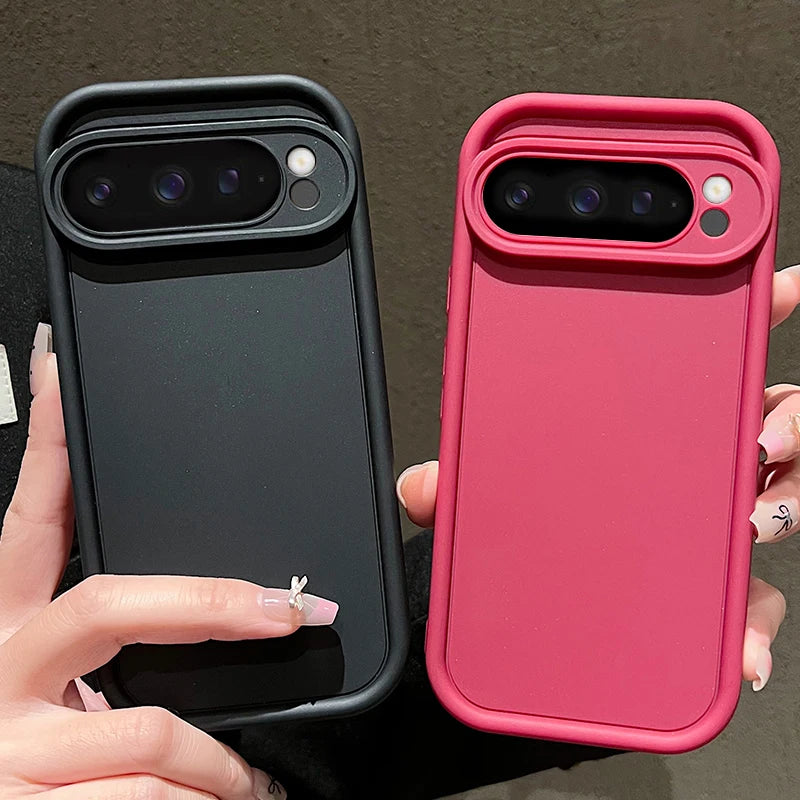 For Google Pixel 10 8 7 Pro 10 9 Pro XL 9A 8A 7A Soft TPU Case Shockproof Solid Color Silicone Phone Back Cover For Pixel 9 Pro