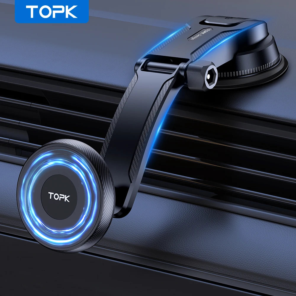 TOPK Universal Car Phone Holder Magnetic for Magsafe 360° Rotation Car Mount for Air Vent & Dashboard Windshield for All Phones