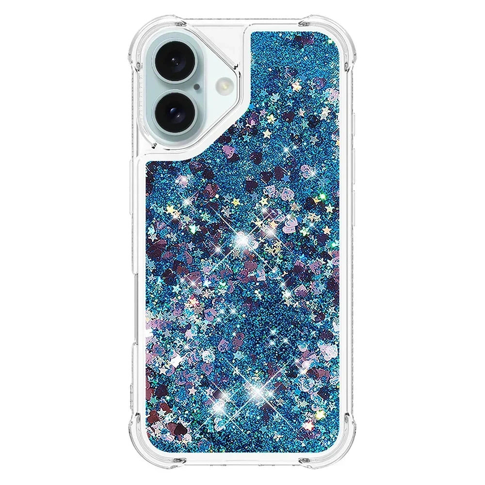 Bling Moving Liquid Floating Sparkle Colorful Glitter TPU Protective Case For Google Pixel 9 Pro XL 8 9A 8A 7A Waterfall Cover
