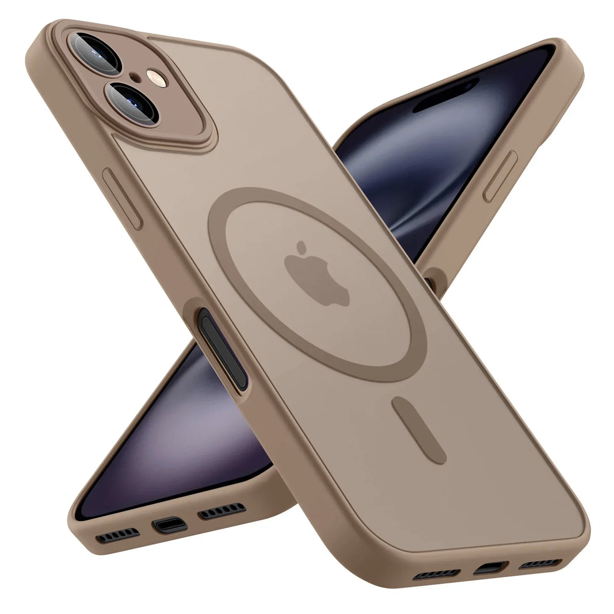 Luxury Frosted Phone Case For iPhone 18 17 17e 16e 16 15 14 13 12 11 Pro Max Plus For Magsafe Matte Transparent Magnetic Cover