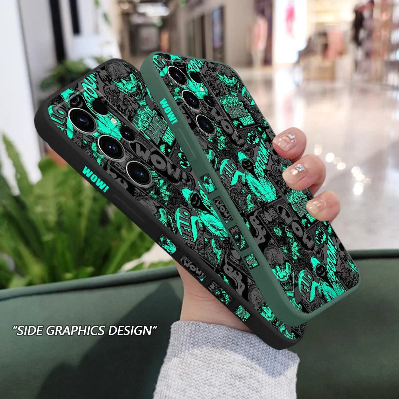Blackened Clown Phone Case For Samsung Galaxy S25 S24 S23 S22 S21 S20 S10 S10E S9 Ultra Plus FE Note 20 Ultra 10 9 Plus Cover