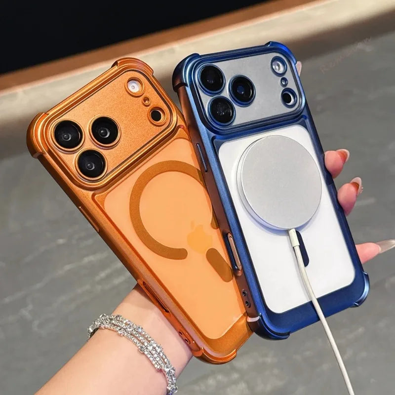 Luxury Magnetic Phone Case For iPhone 18 17 16 15 14 13 Pro Max Air 16 15 14 Plus 16Pro 17Pro Magsafe Shockproof Protector Cover