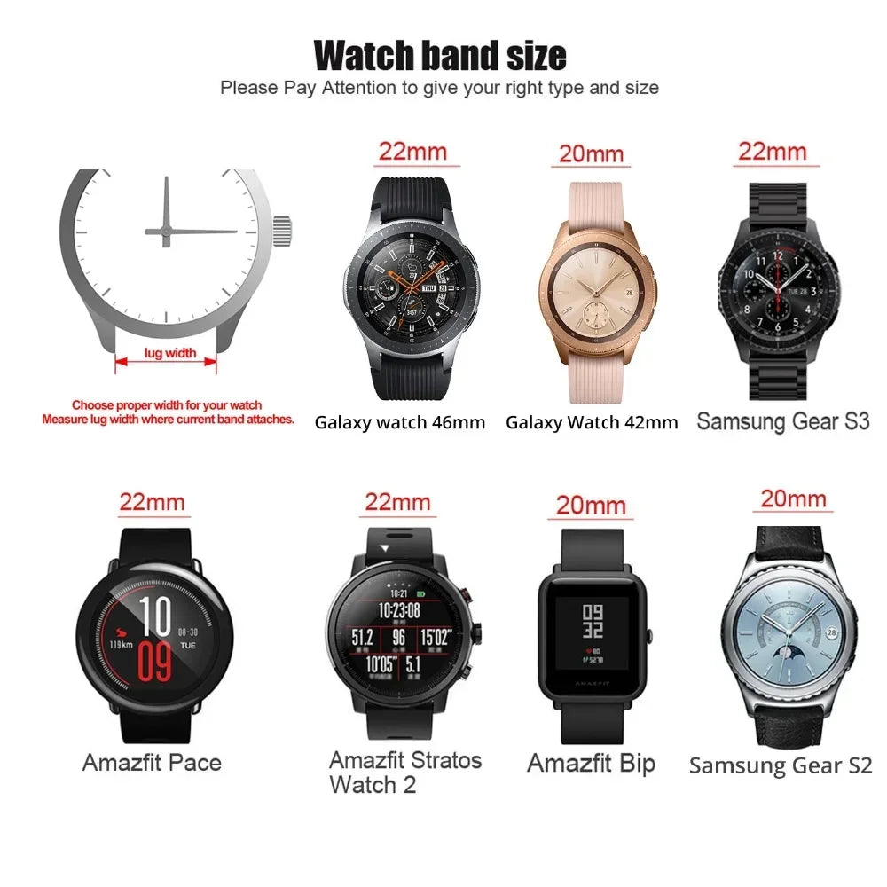 20mm 22mm Watch band Quick release Leather Strap for Samsung Galaxy Watch 3 Active2 40 44mm huawei watch gt 2 WatchBand 24 18mm