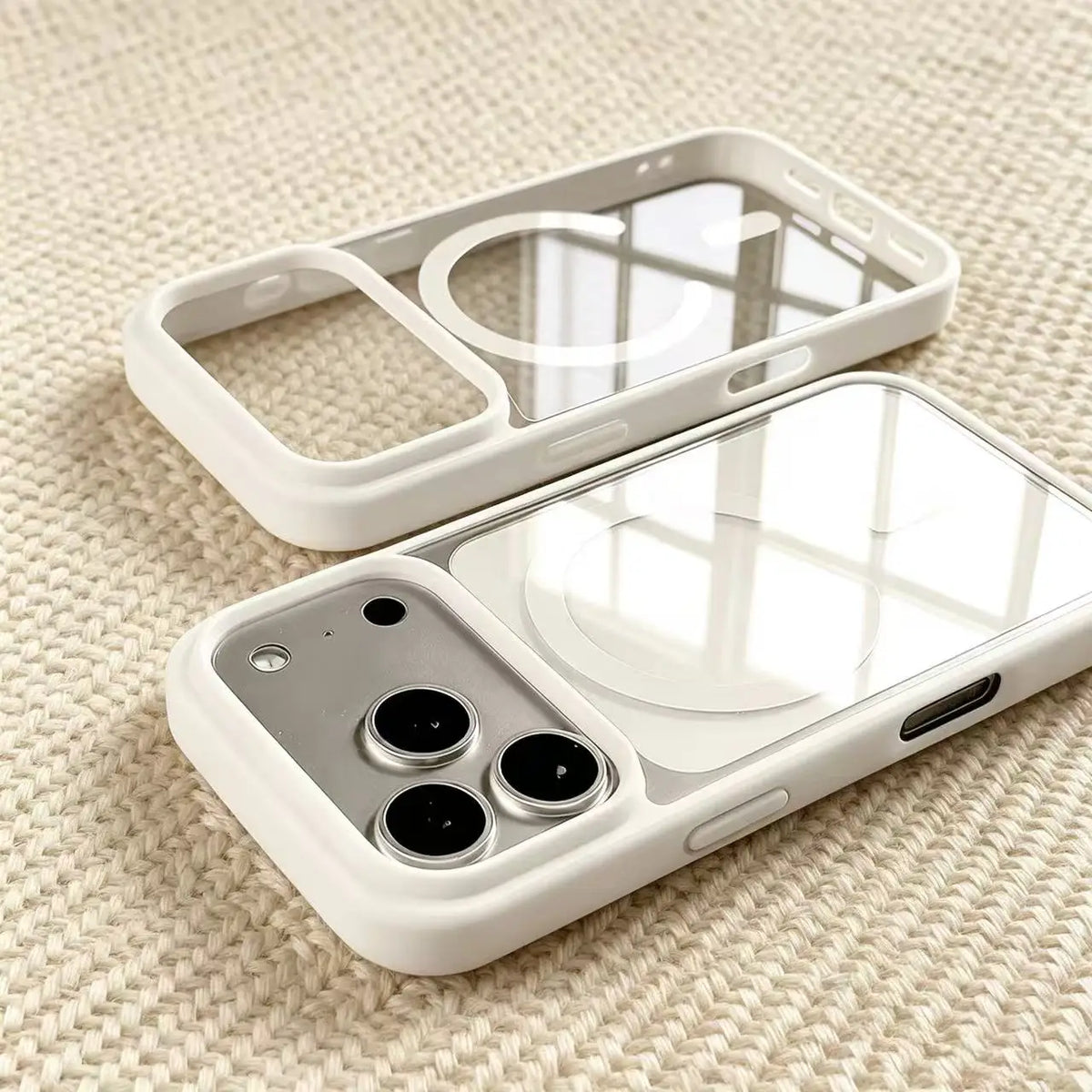 Fashion for Magsafe Wireless Charge Phone Case for IPhone 17 Air 16 15 14 Plus 13 12 Pro Max Transparent Acrylic Back Cover