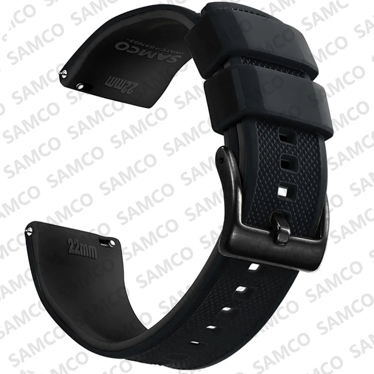 Quick Release Rubber Watch Strap Silicone Watch Band 18mm 20mm 22mm Huawei ,Samsung Galaxy, Garmin, Watch Replacement Watchband