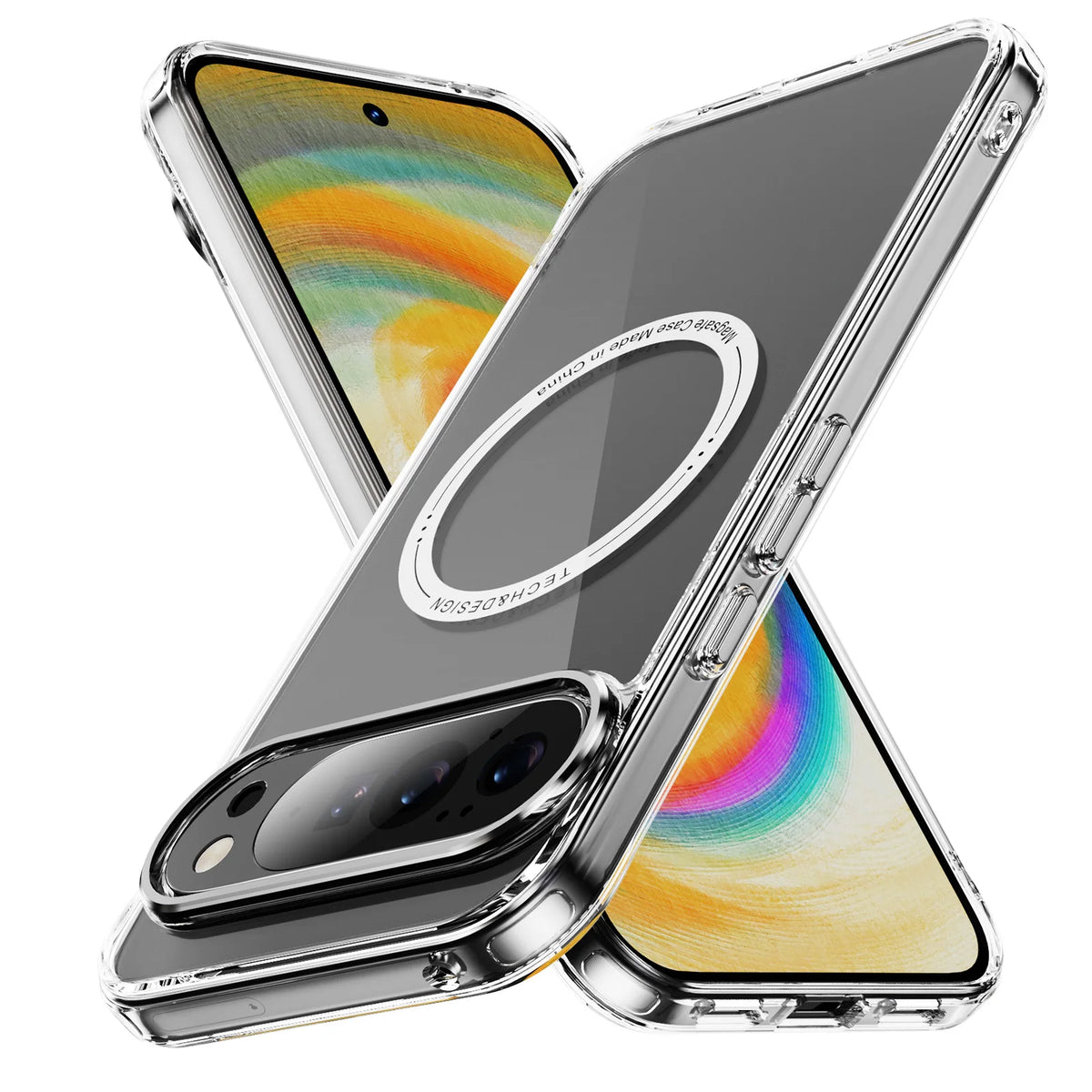 HD-Transparent Magnetic Phone Case For Google Pixel 10 9 8 Pro XL 10PROXL 9ProXL 9A 8A Shockproof For Magsafe Crystal Hard Cover