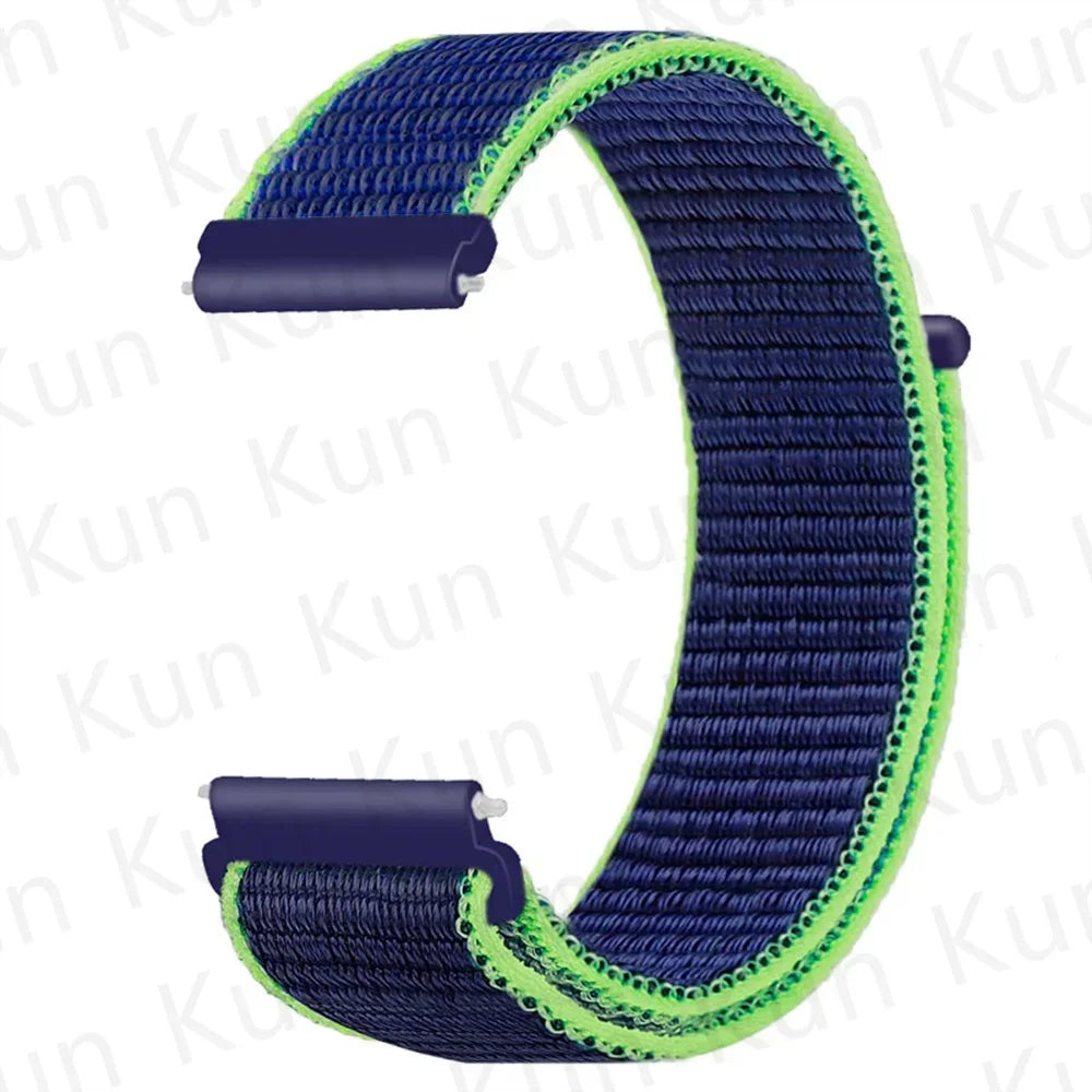 20mm 22mm Band For Samsung Galaxy Watch 6/5/4/5pro/4/6 Classic/active 2 Nylon loop sport bracelet huawei watch GT 4-2-2e-3 Strap