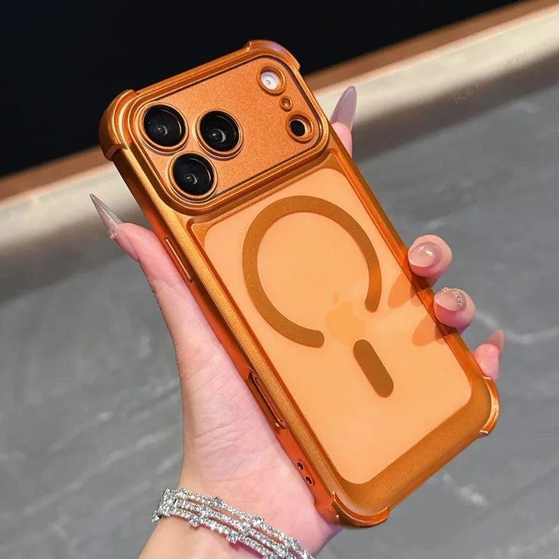 Luxury Magnetic Phone Case For iPhone 18 17 16 15 14 13 Pro Max Air 16 15 14 Plus 16Pro 17Pro Magsafe Shockproof Protector Cover
