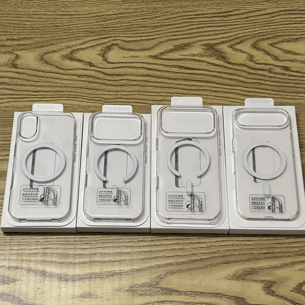 Original Magnetic Clear Case For iPhone 17 16 15 14 13 12 Pro Max Camera Control Transparent Cover For Magsafe Wireless Charging